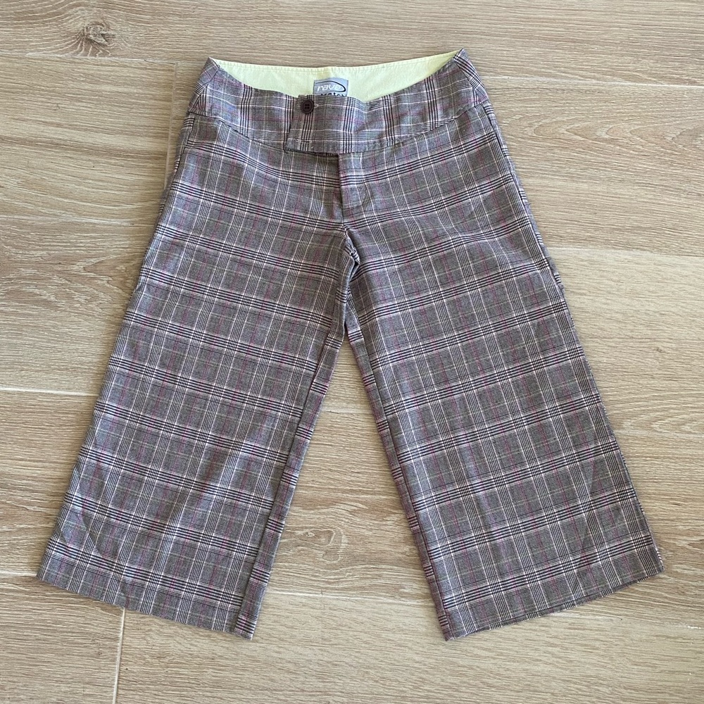 Plaid capri length trousers - Size 7 - Used